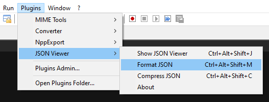 Format and json file in editor aipython